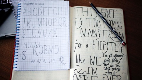 Hipster font - sketches
